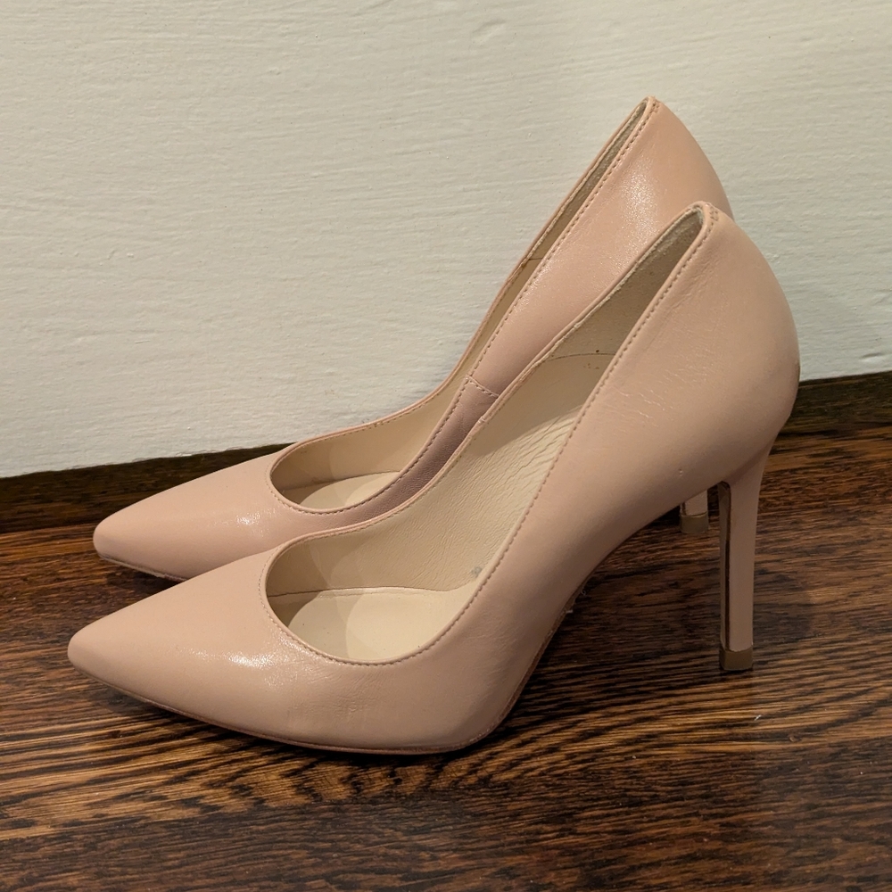 LK Bennett Nude Leather Fern Pointed Toe Pumps 36 6 ASO Kate Middleton